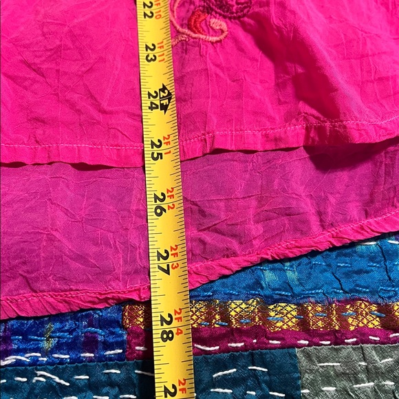 JOHNNY WAS Hot pink / turquoise Embroidered Button-Up Shirt. Long sleeves. XXL - Picture 9 of 9